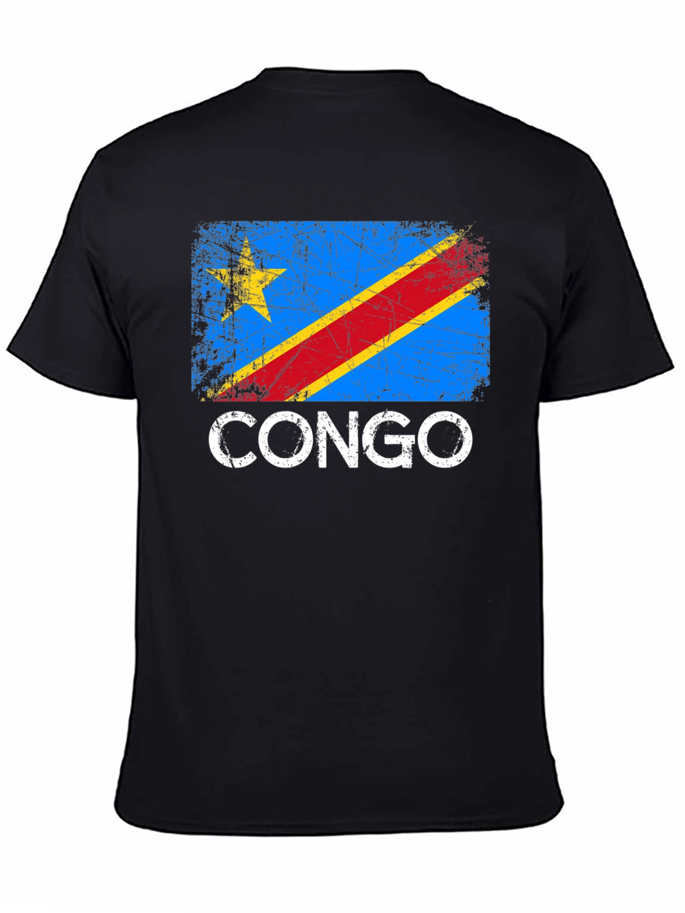 Congo Flag T-Shirt - Distressed Style Pride Tee