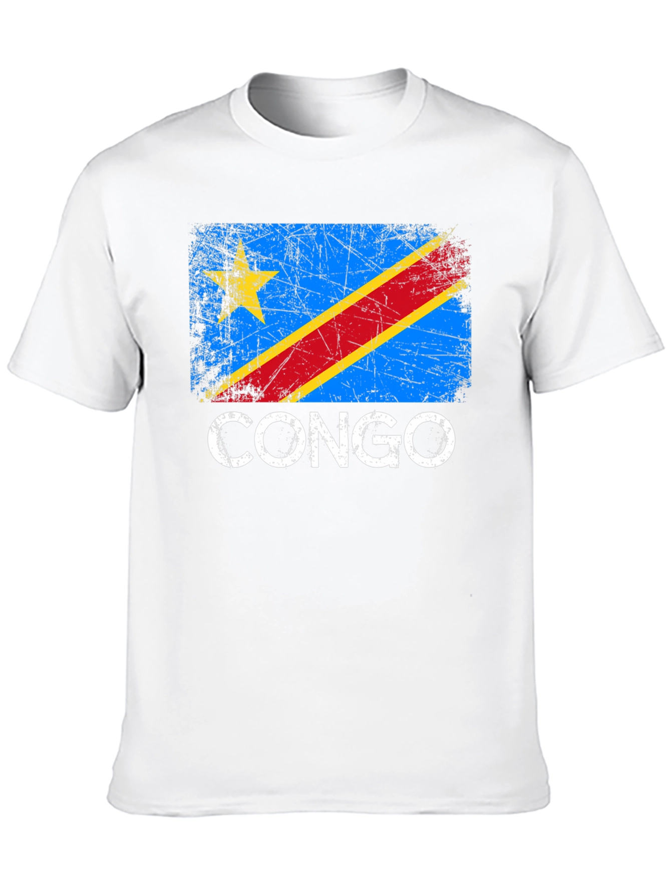 Congo Flag T-Shirt - Distressed Style Pride Tee