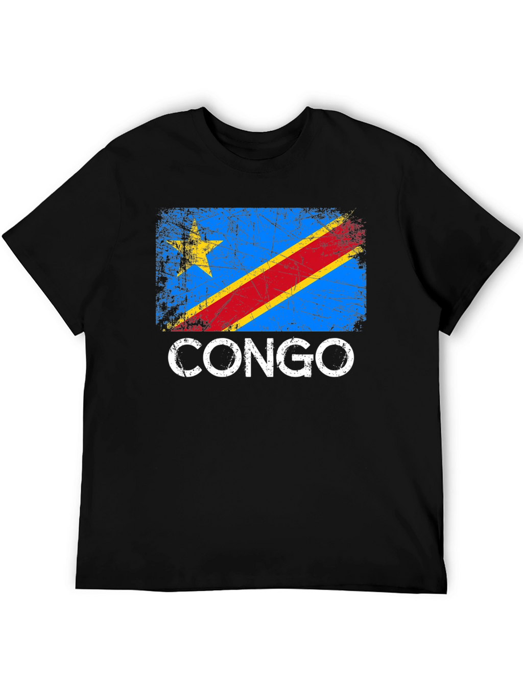 Congo Flag T-Shirt - Distressed Style Pride Tee