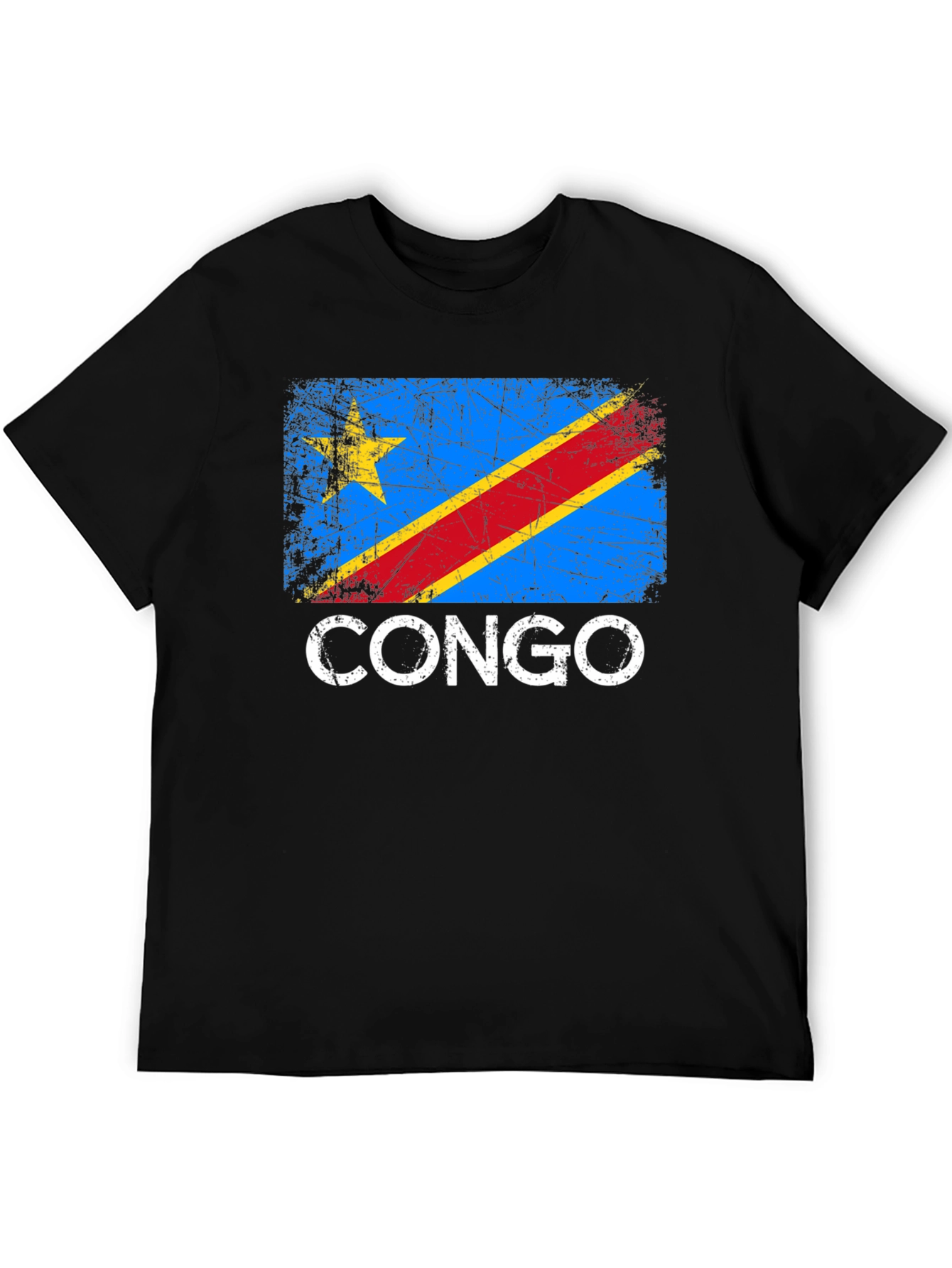Congo Flag T-Shirt - Distressed Style Pride Tee