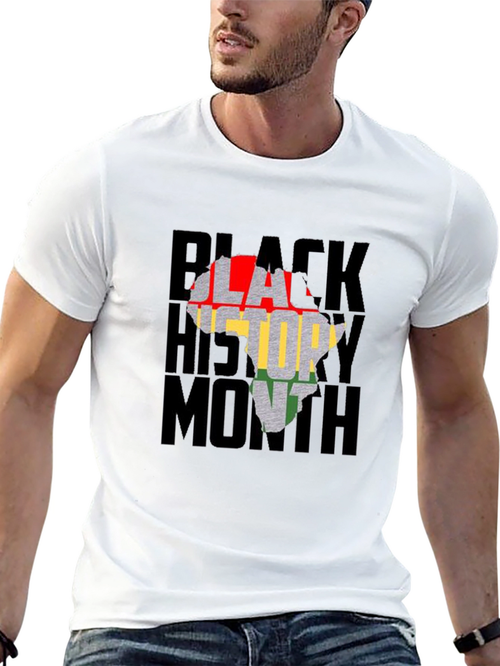 Black History Month Africa Map Graphic T-Shirt