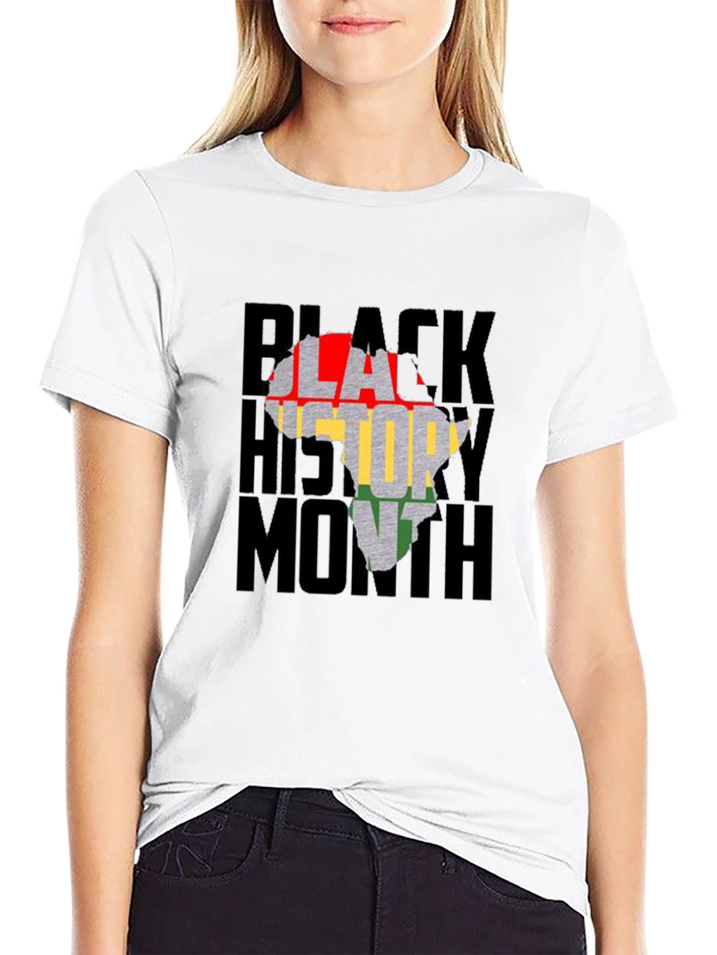 Black History Month Africa Map Graphic T-Shirt