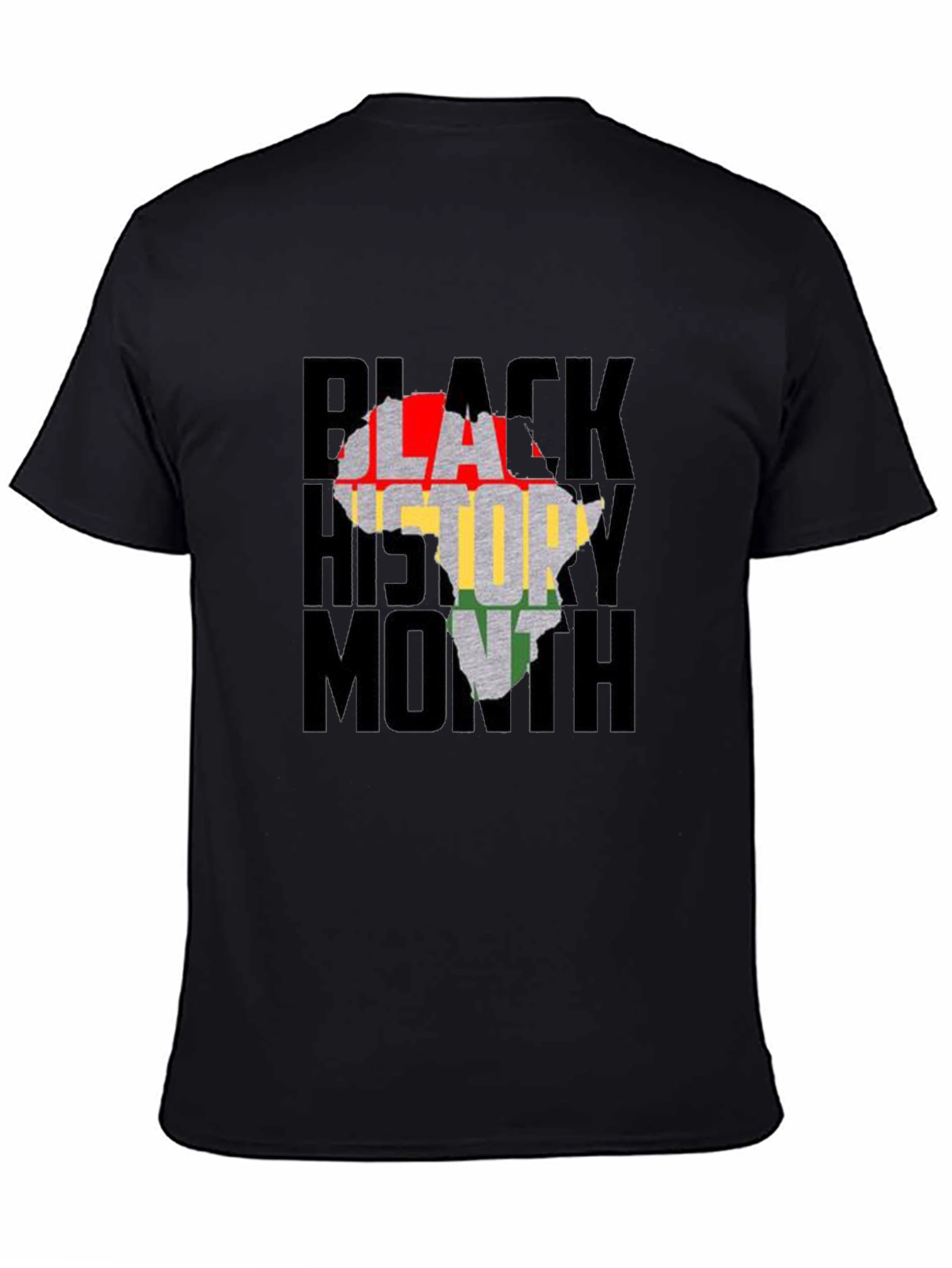 Black History Month Africa Map Graphic T-Shirt