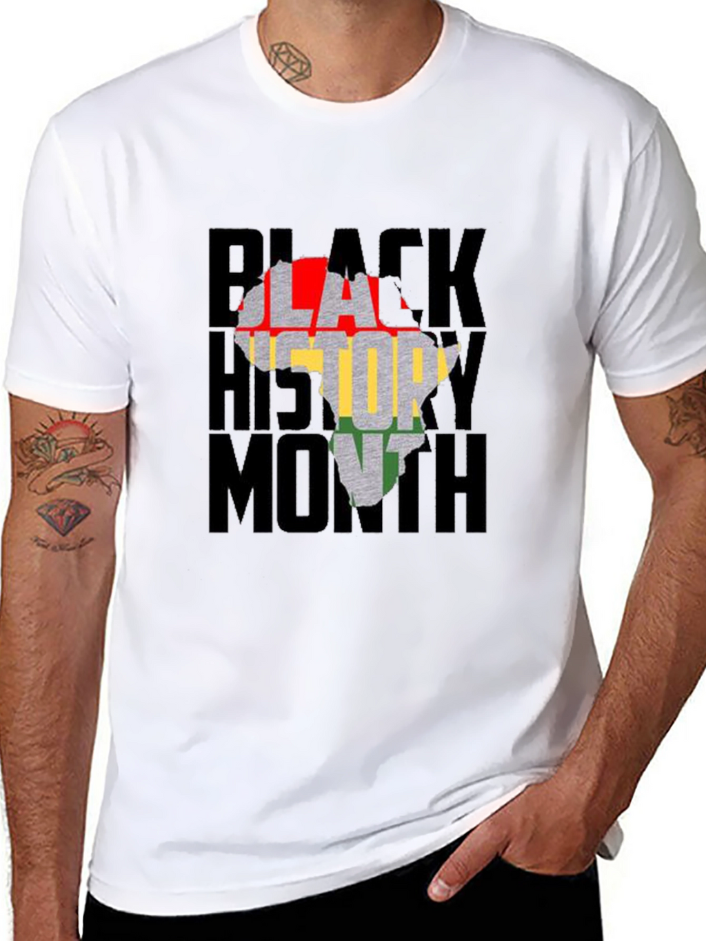 Black History Month Africa Map Graphic T-Shirt