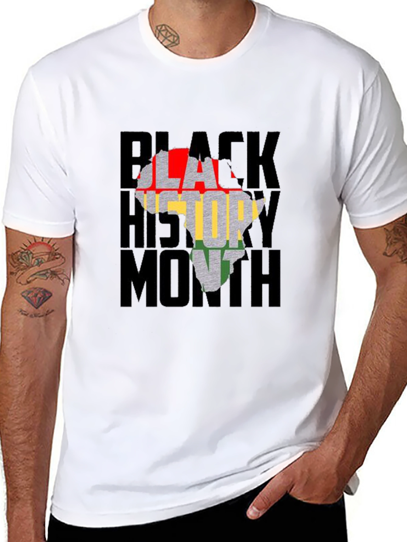 Black History Month Africa Map Graphic T-Shirt