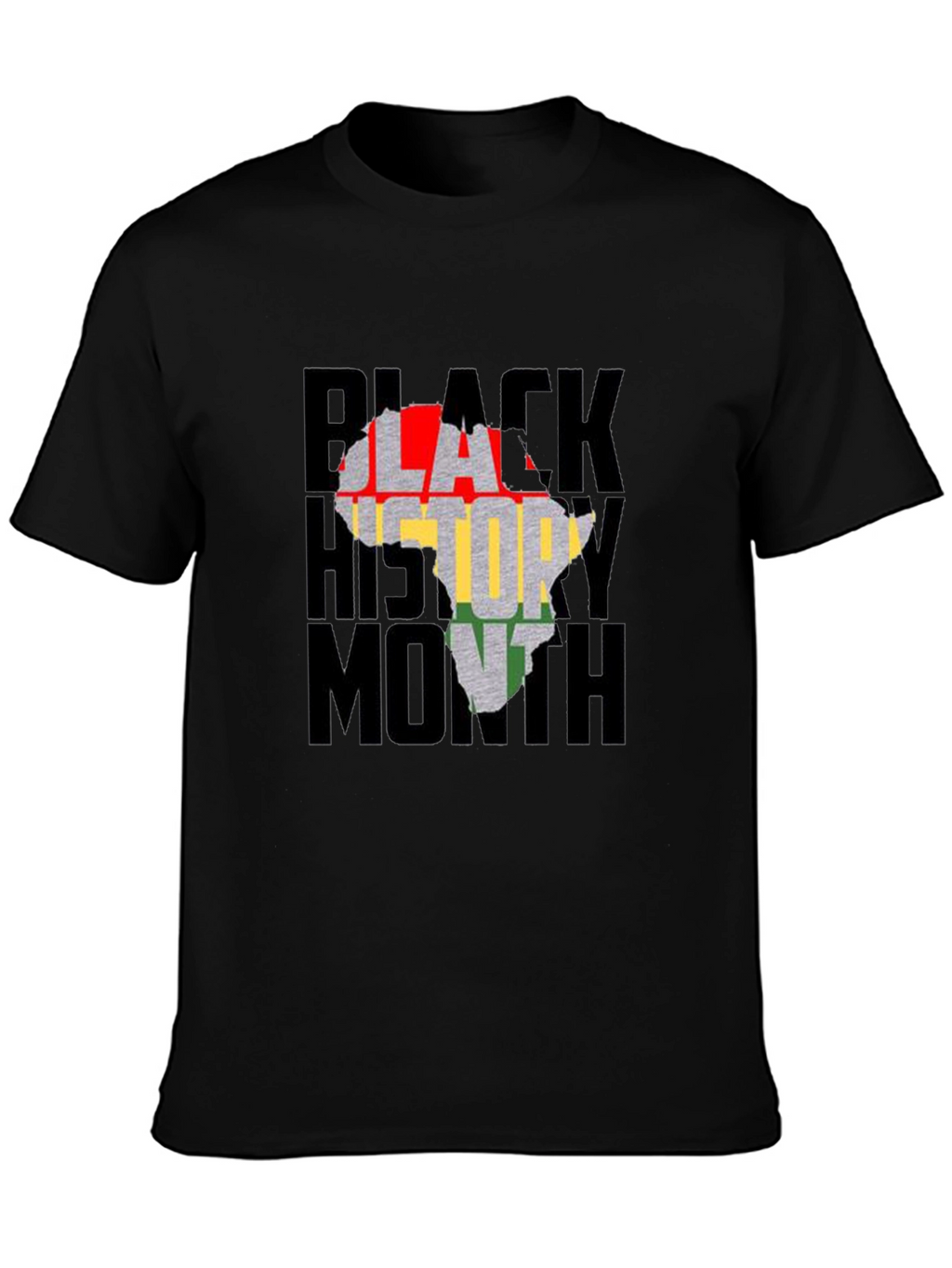 Black History Month Africa Map Graphic T-Shirt