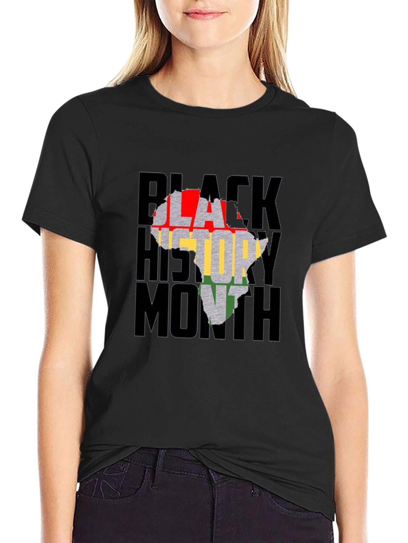 Black History Month Africa Map Graphic T-Shirt