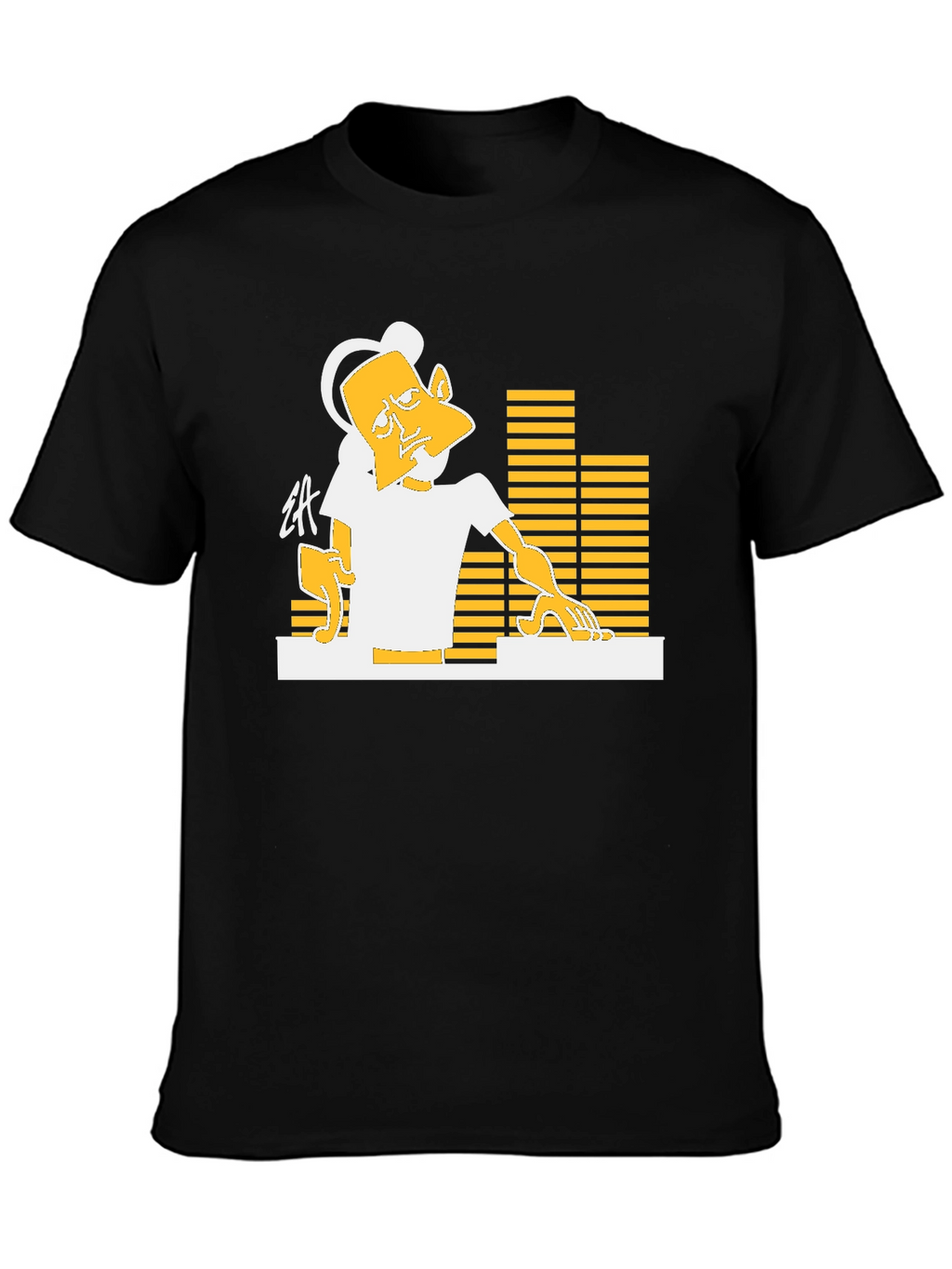 DJ Graphic T-Shirt - Black Casual Tee