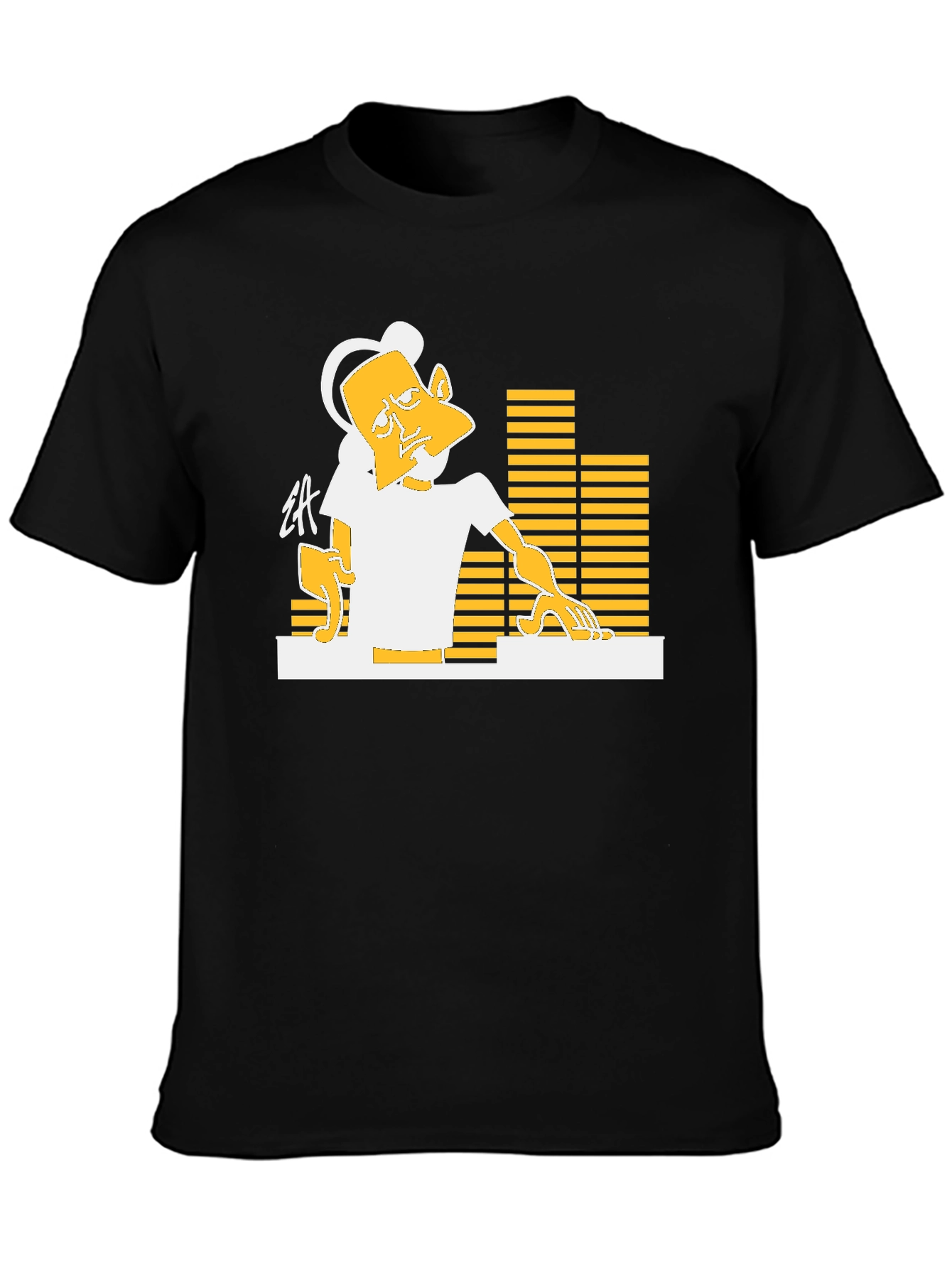 DJ Graphic T-Shirt - Black Casual Tee