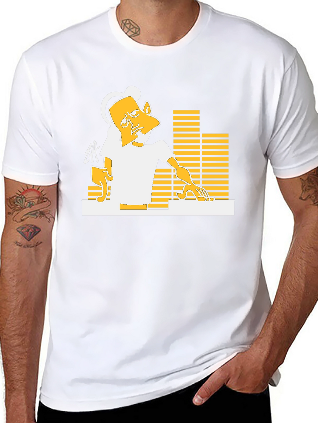 DJ Graphic T-Shirt - Black Casual Tee