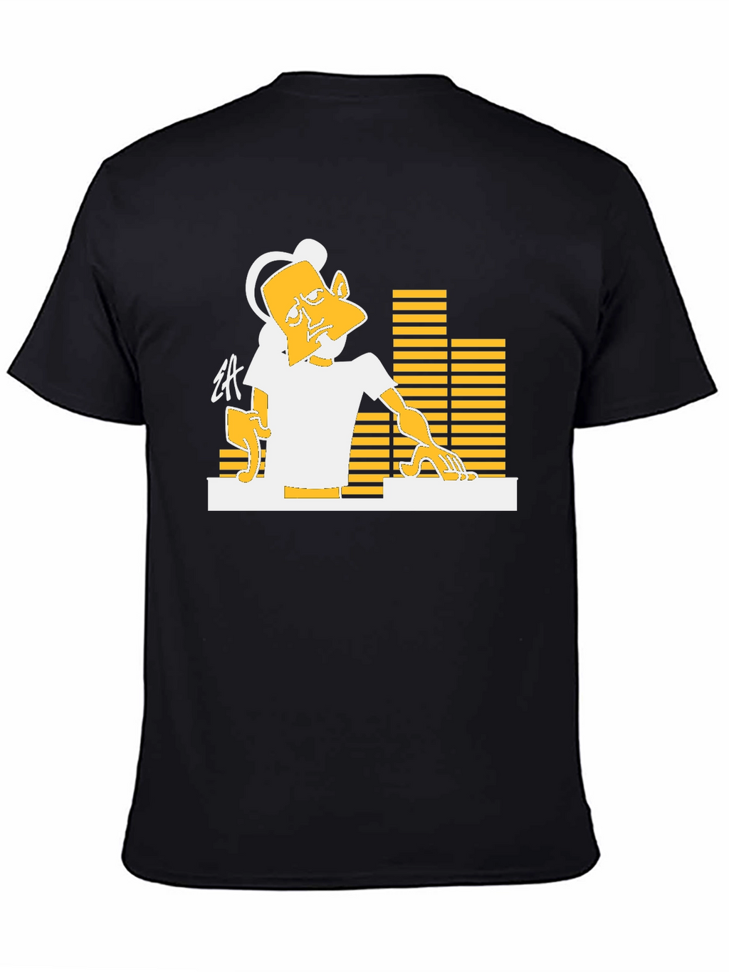 DJ Graphic T-Shirt - Black Casual Tee