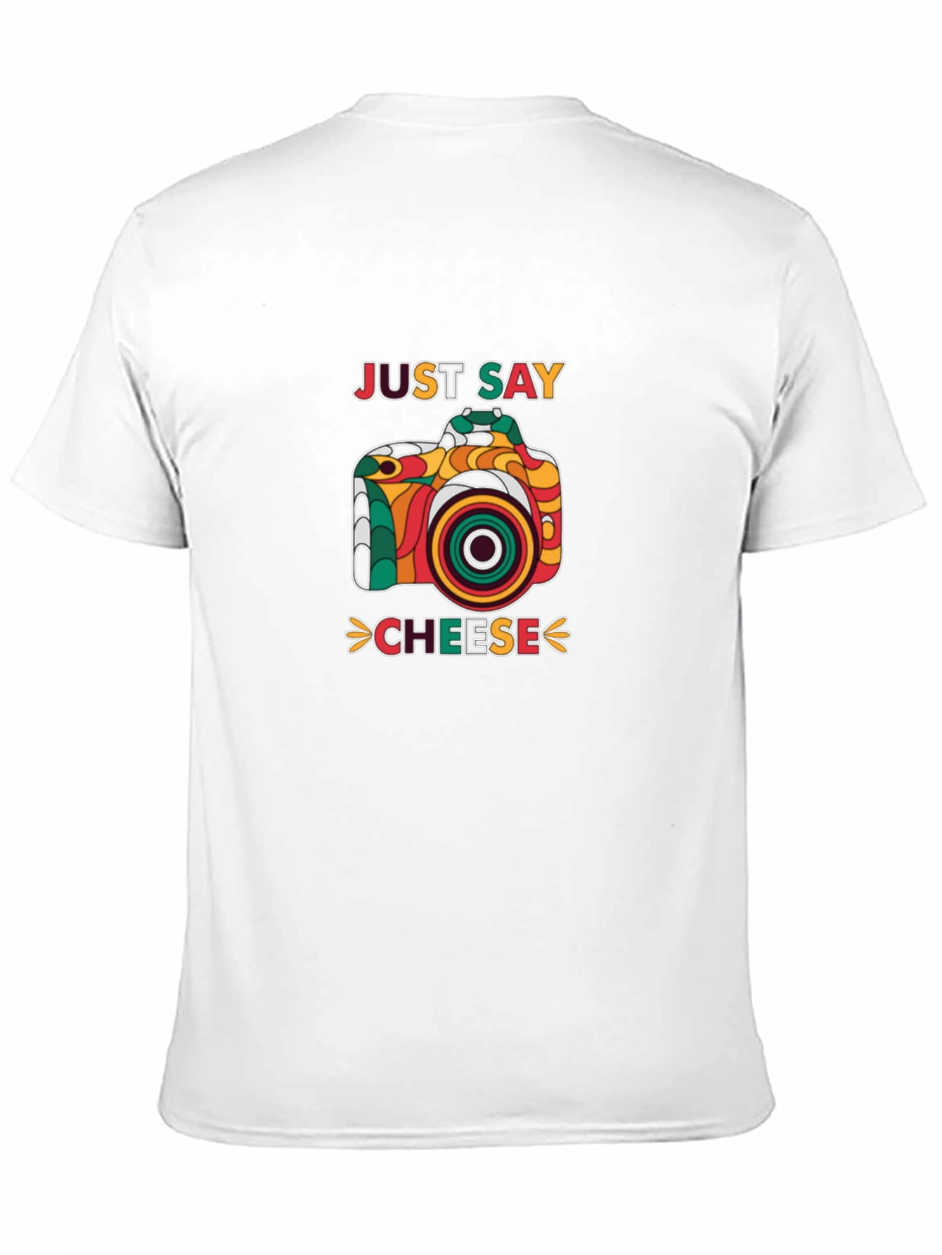 Just Say Cheese Retro Camera Graphic T-Shirt