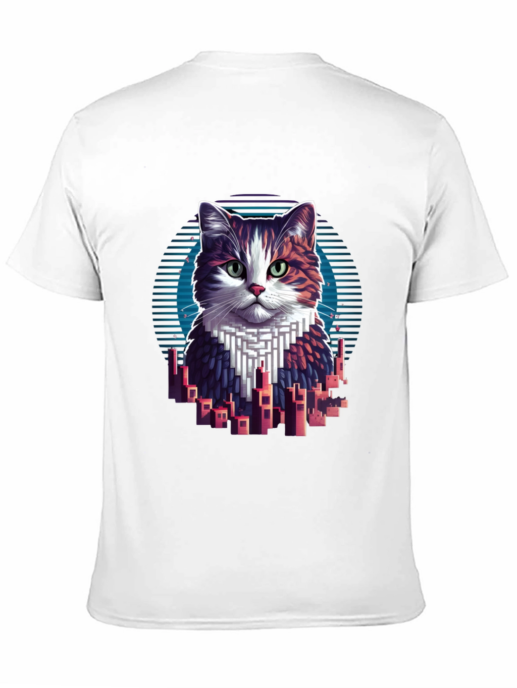 Cat Cityscape Graphic Tee - Unique Design T-Shirt