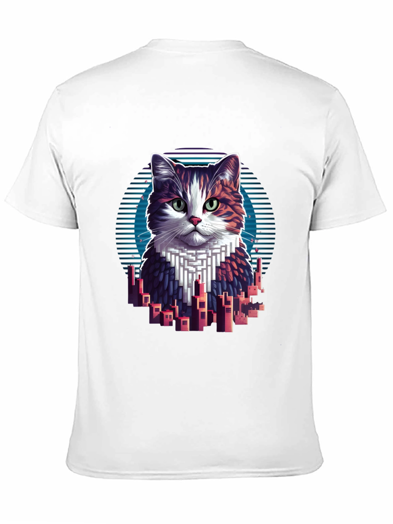 Cat Cityscape Graphic Tee - Unique Design T-Shirt