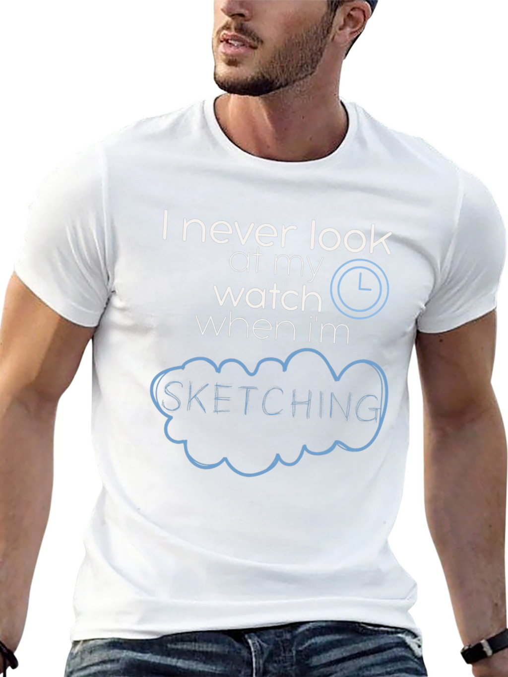 Sketching Time Black T-Shirt Graphic Tee