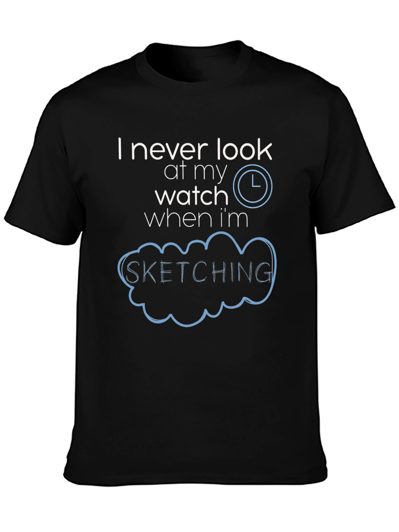 Sketching Time Black T-Shirt Graphic Tee
