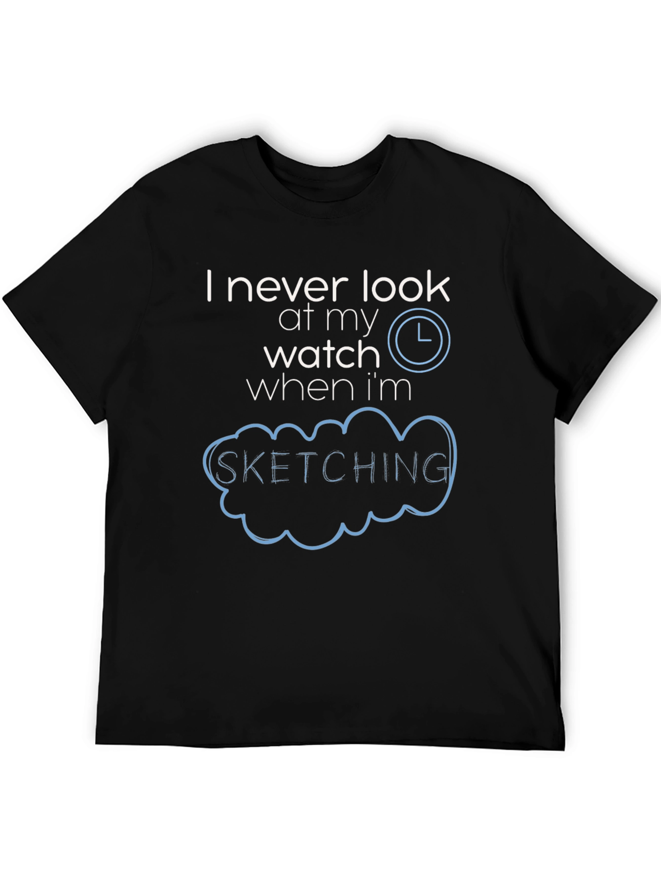 Sketching Time Black T-Shirt Graphic Tee