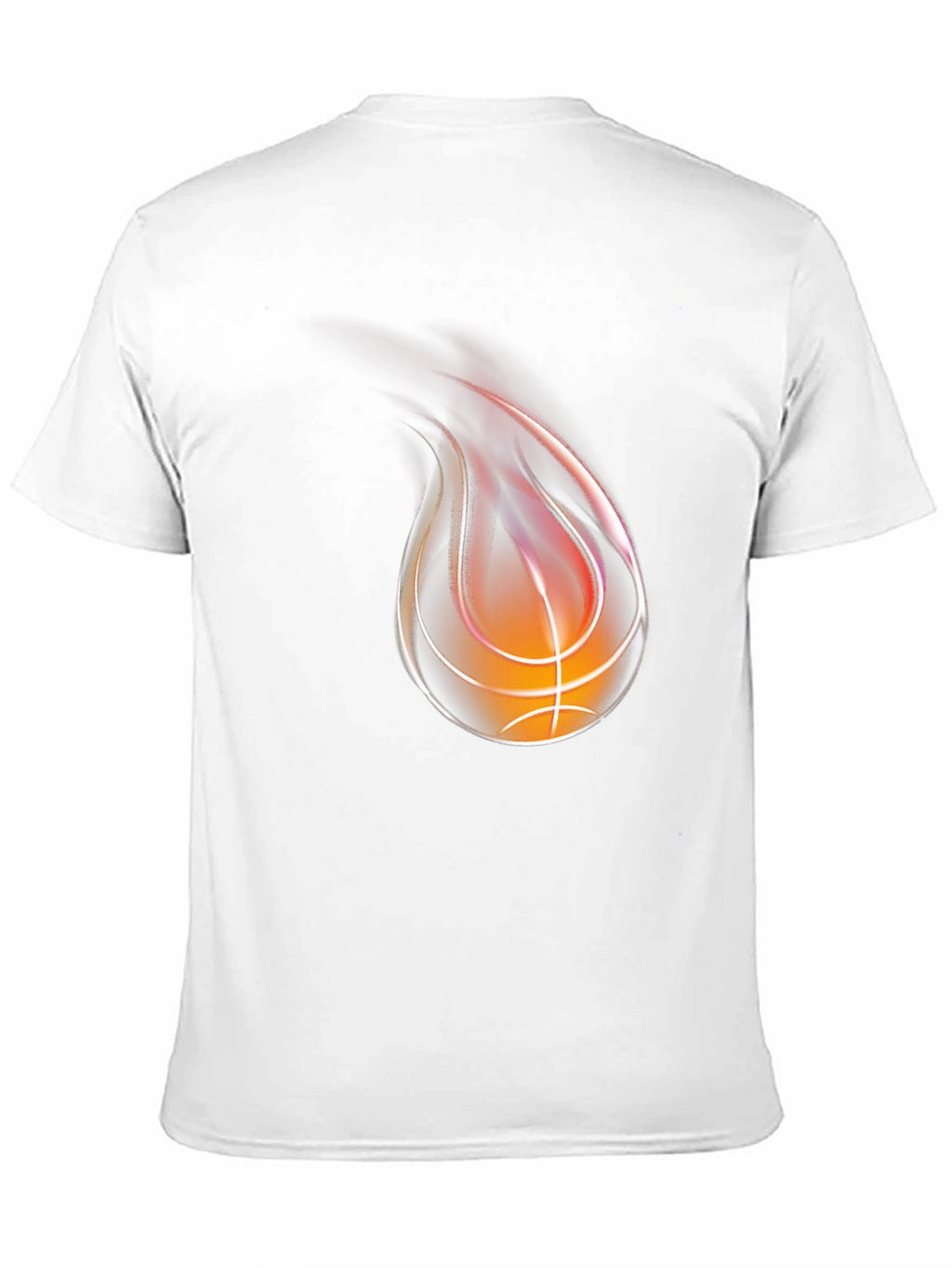Flaming Basketball Graphic T-Shirt
