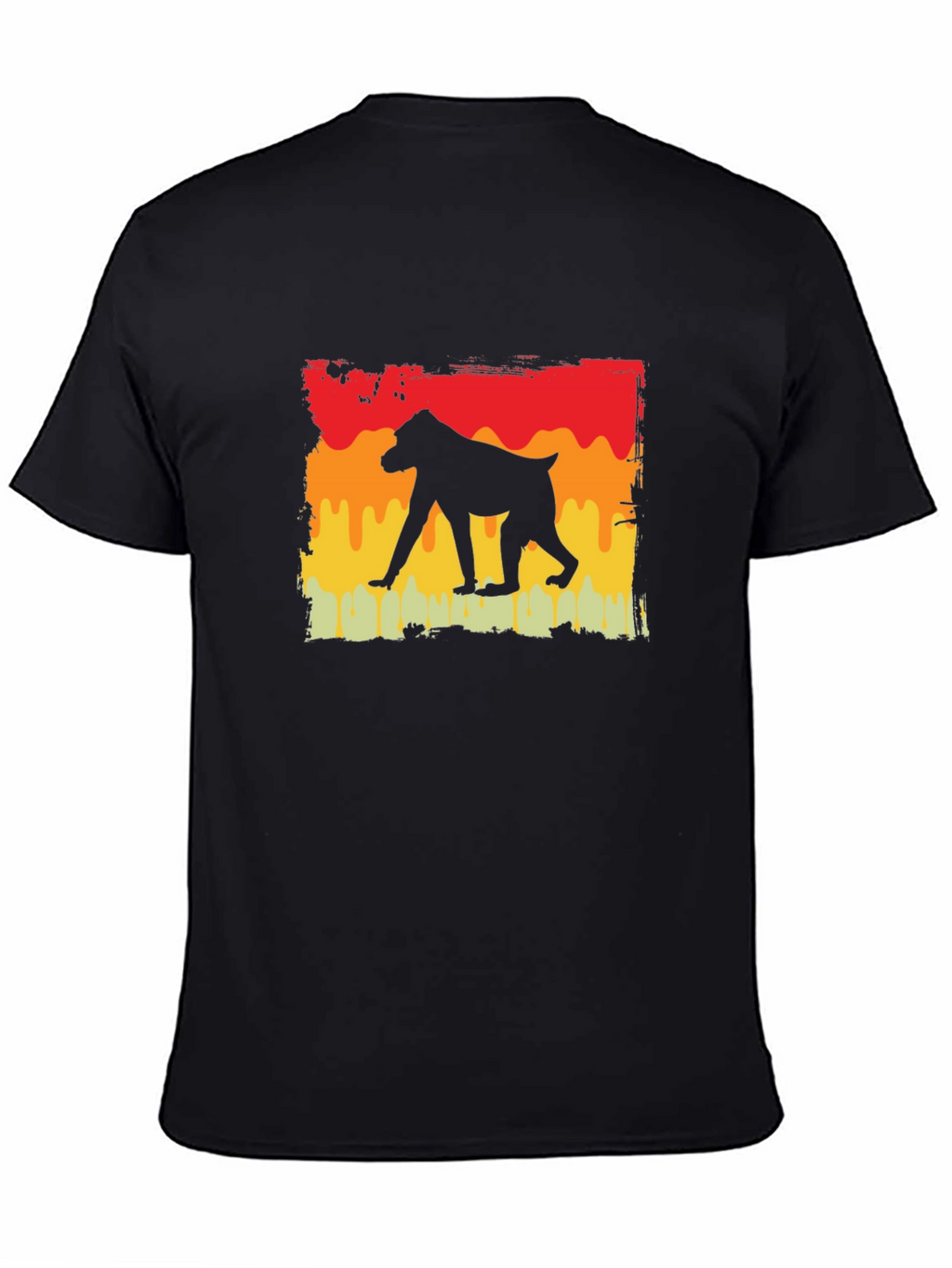 Baboon Silhouette Tee - Retro Style