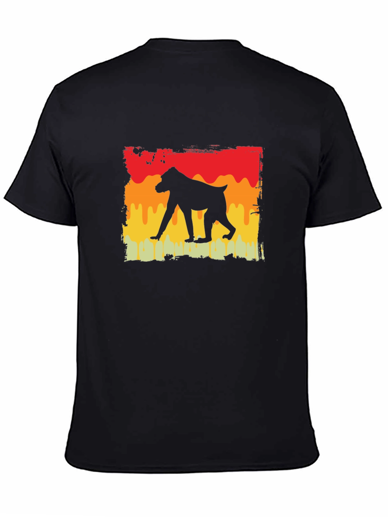 Baboon Silhouette Tee - Retro Style
