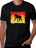 Baboon Silhouette Tee - Retro Style
