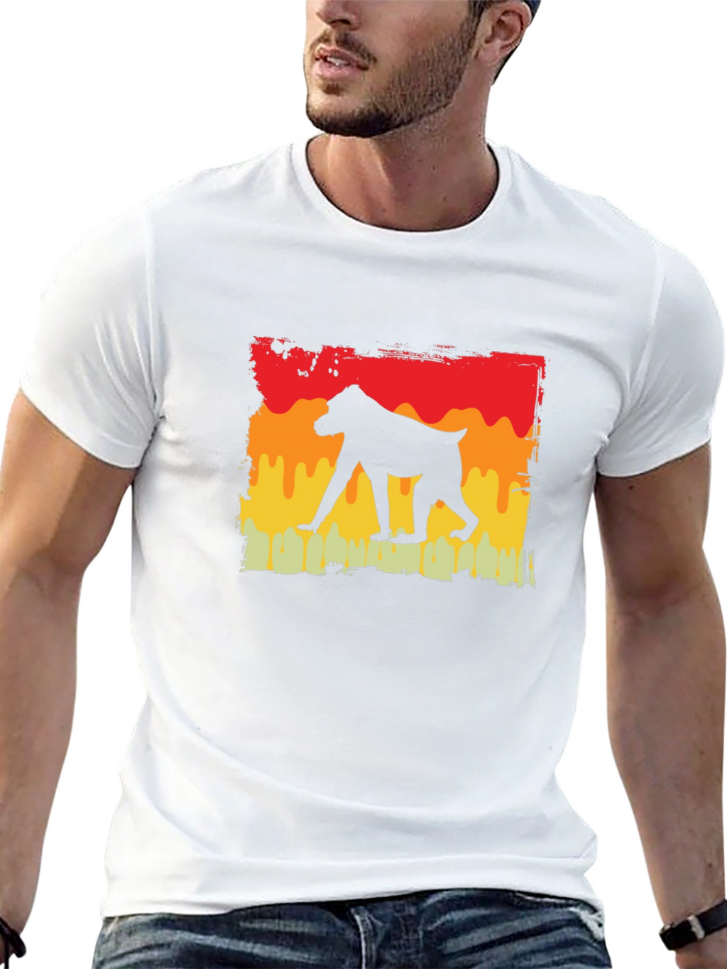 Baboon Silhouette Tee - Retro Style