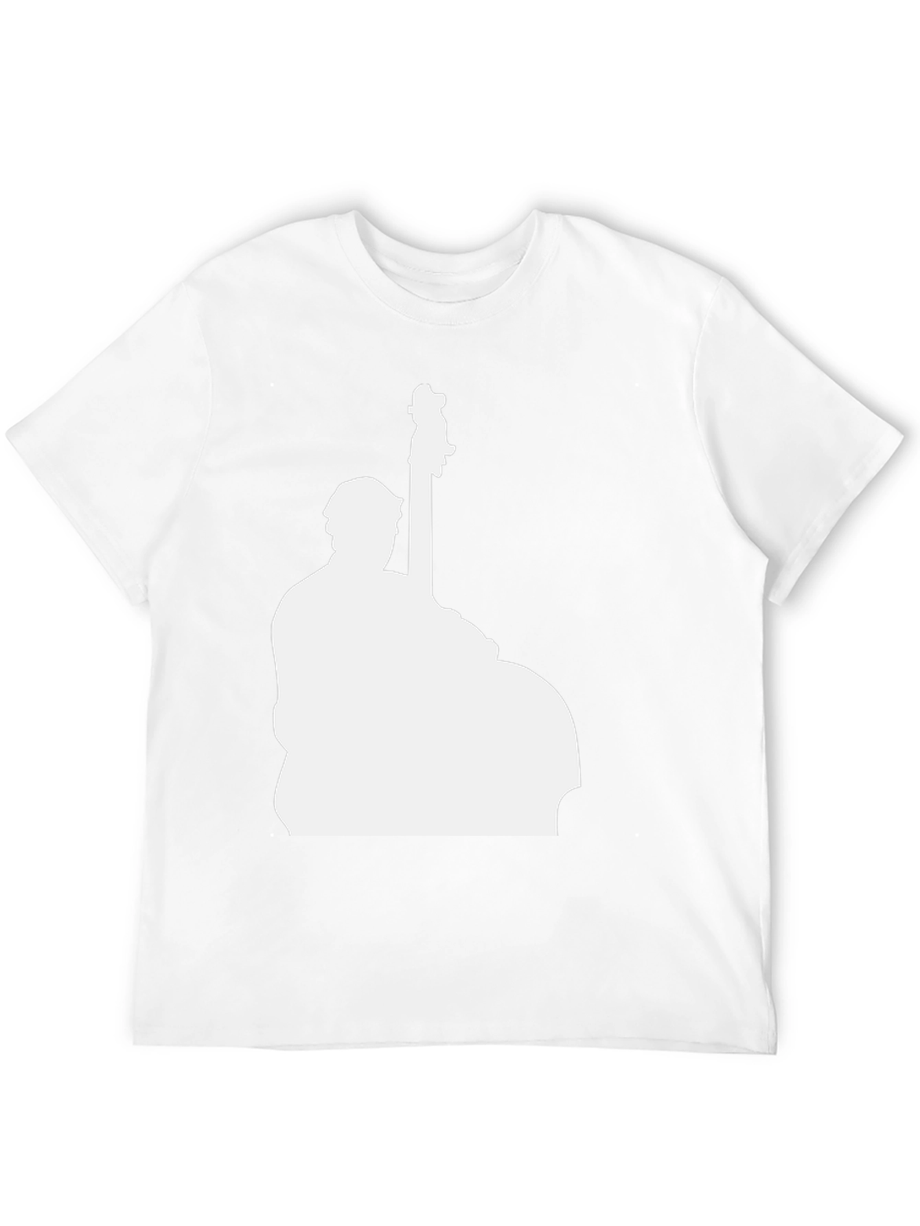 Bass Player Silhouette Black T-Shirt