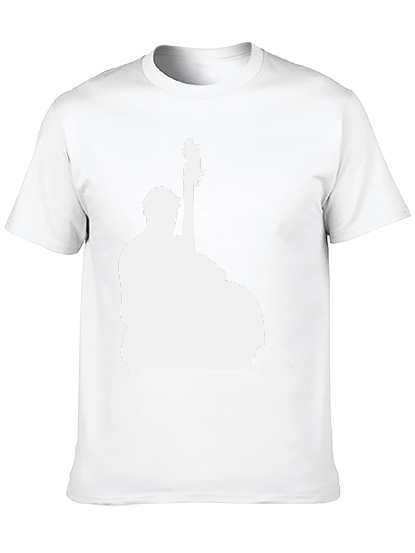 Bass Player Silhouette Black T-Shirt