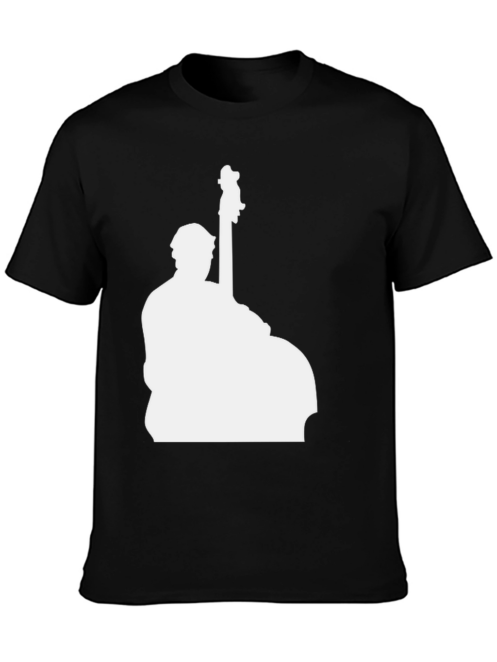Bass Player Silhouette Black T-Shirt