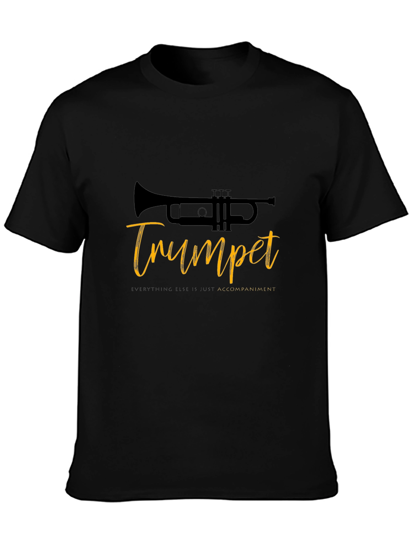 Trumpet Tee: Music Lovers Black T-Shirt