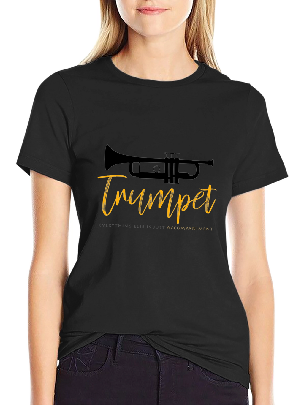 Trumpet Tee: Music Lovers Black T-Shirt