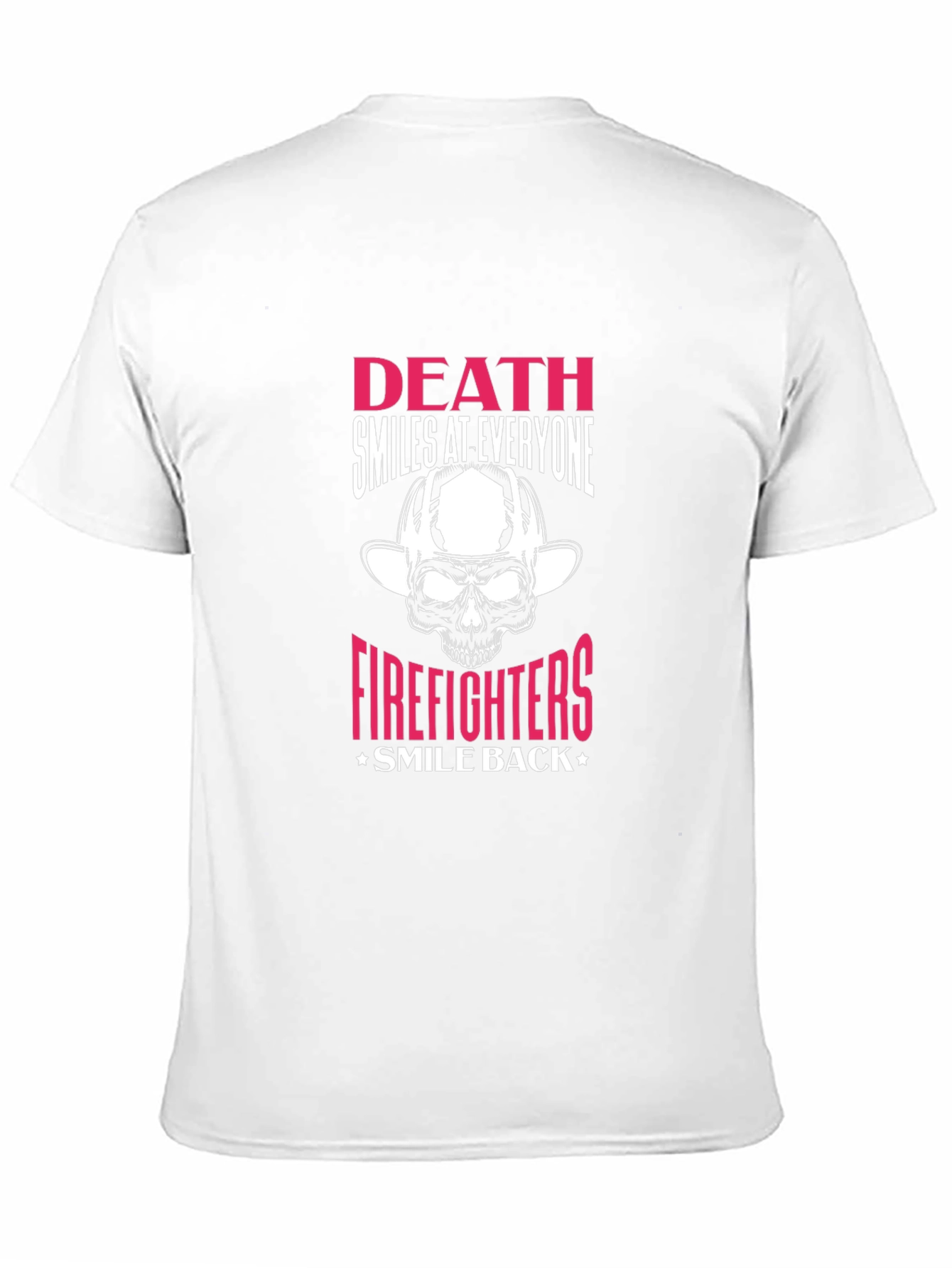 Firefighter Skull Graphic T-Shirt - Death Smiles At Everyone