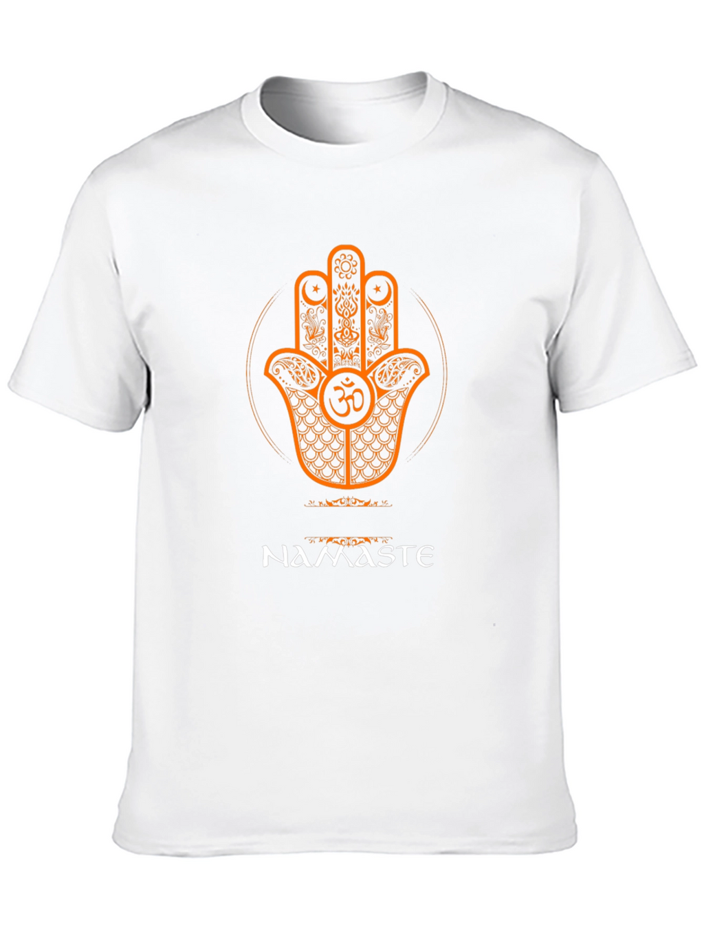 Namaste Hamsa Hand Graphic T-Shirt - Spiritual Design
