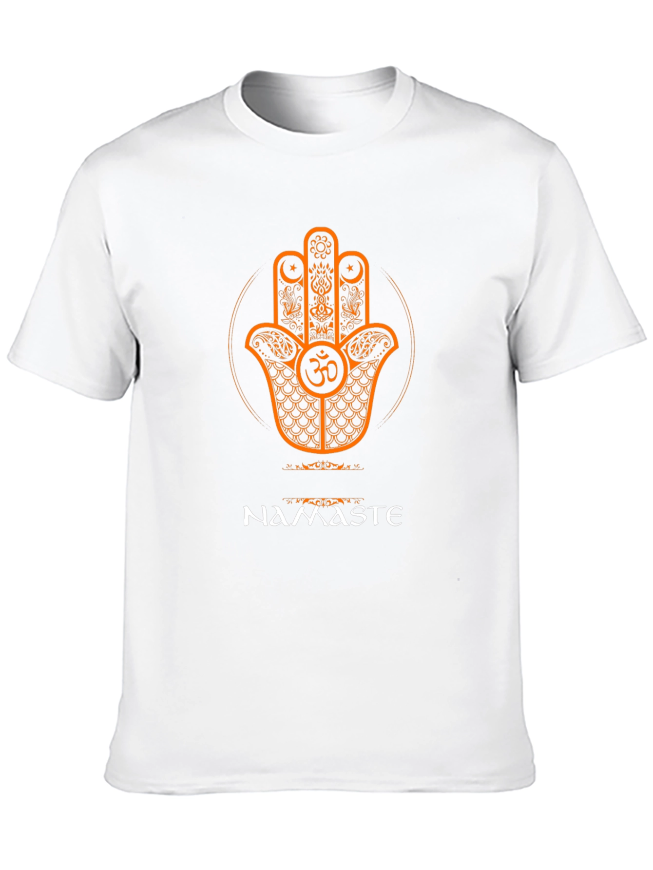 Namaste Hamsa Hand Graphic T-Shirt - Spiritual Design