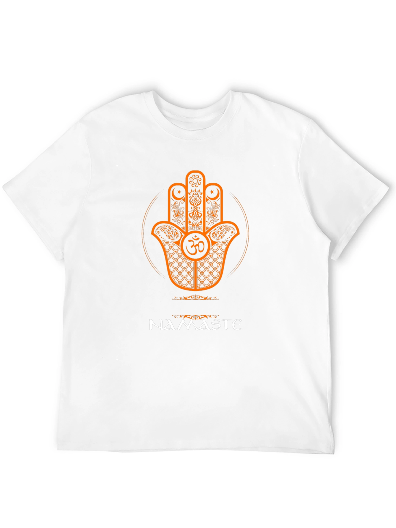 Namaste Hamsa Hand Graphic T-Shirt - Spiritual Design