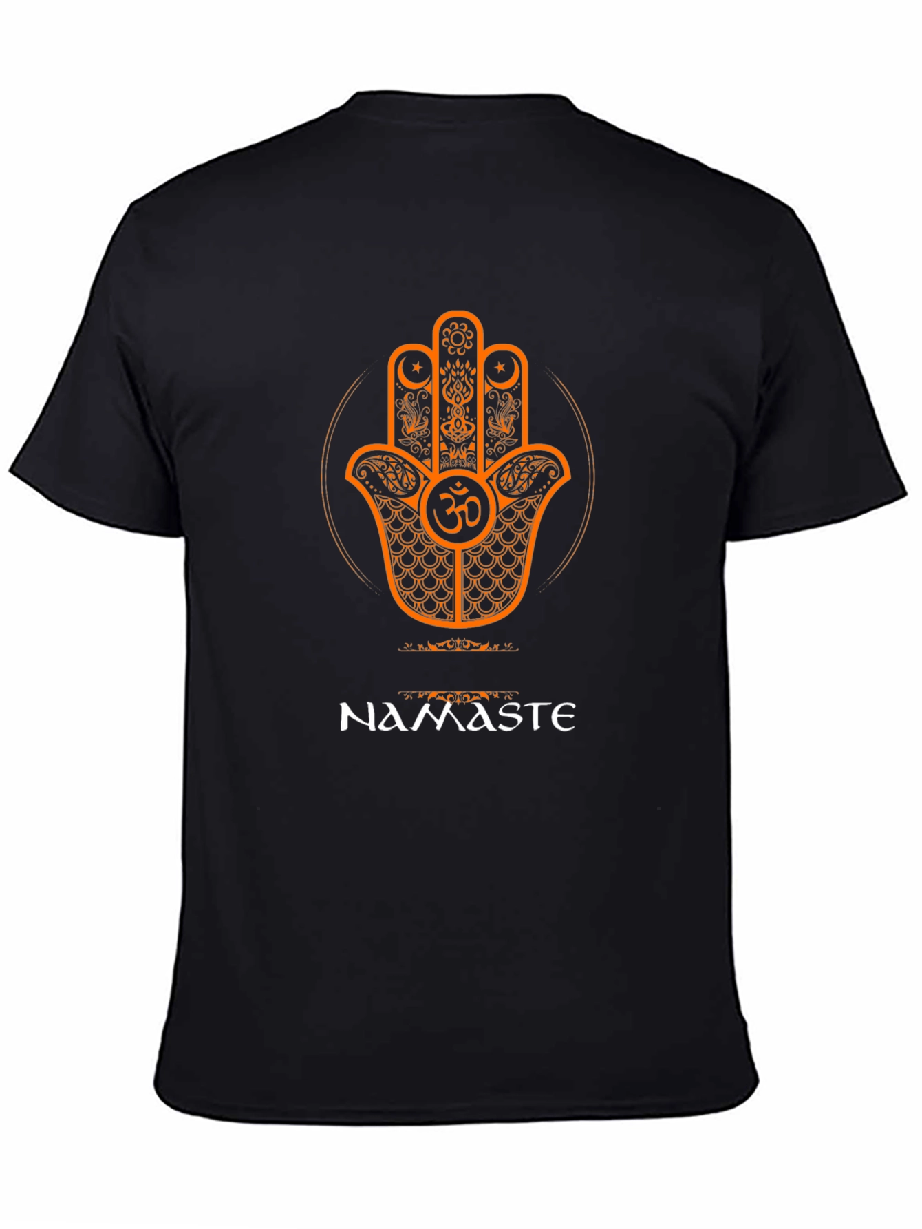 Namaste Hamsa Hand Graphic T-Shirt - Spiritual Design