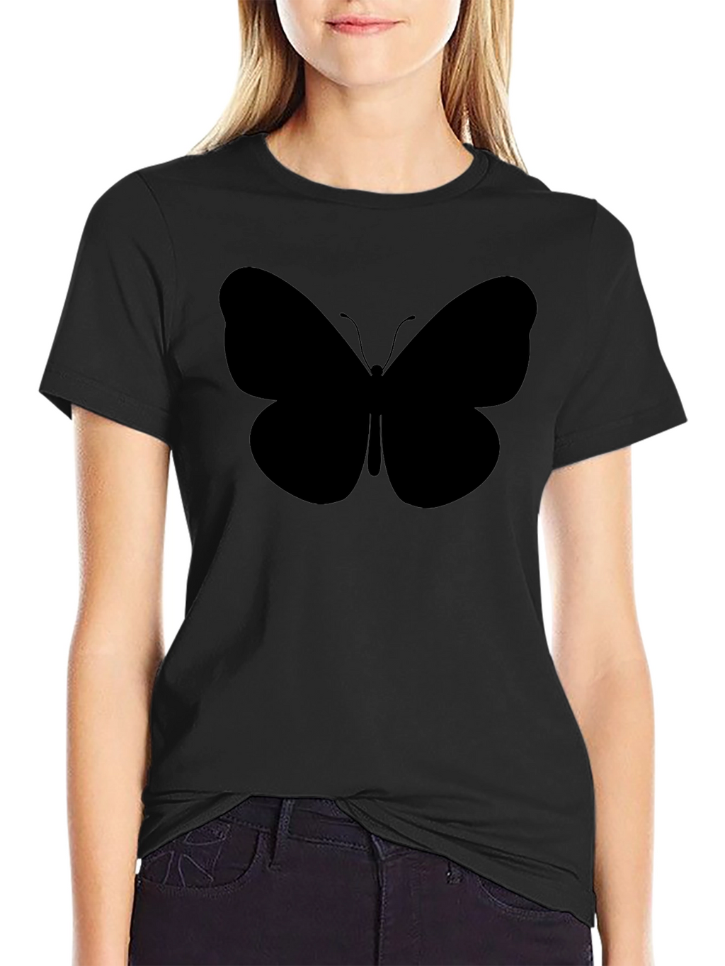Black Butterfly Graphic Tee - Stylish Mens T-Shirt