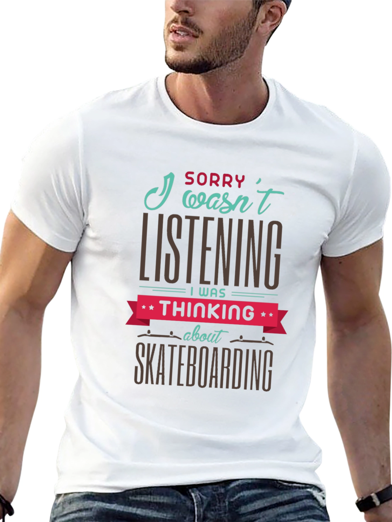 Skateboarding Thought T-Shirt - Black Graphic Tee