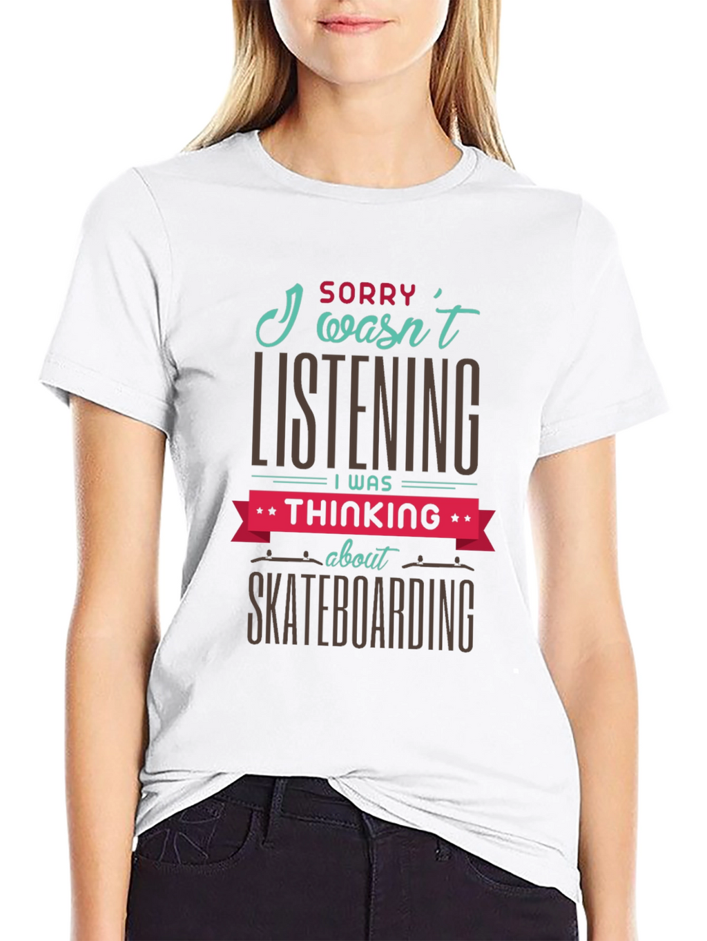Skateboarding Thought T-Shirt - Black Graphic Tee
