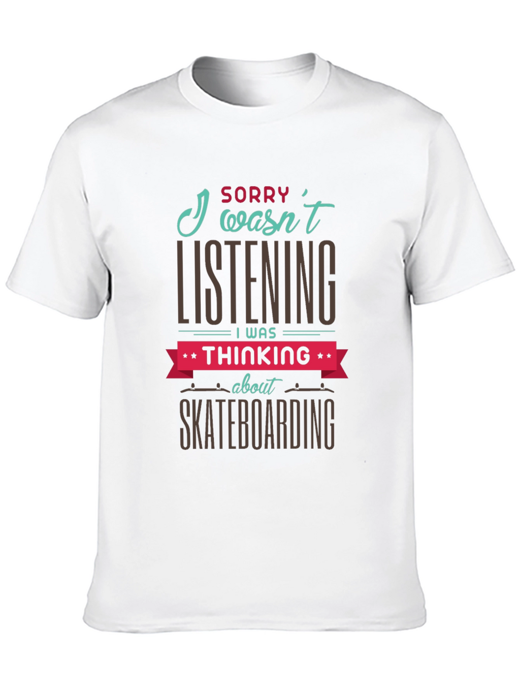 Skateboarding Thought T-Shirt - Black Graphic Tee