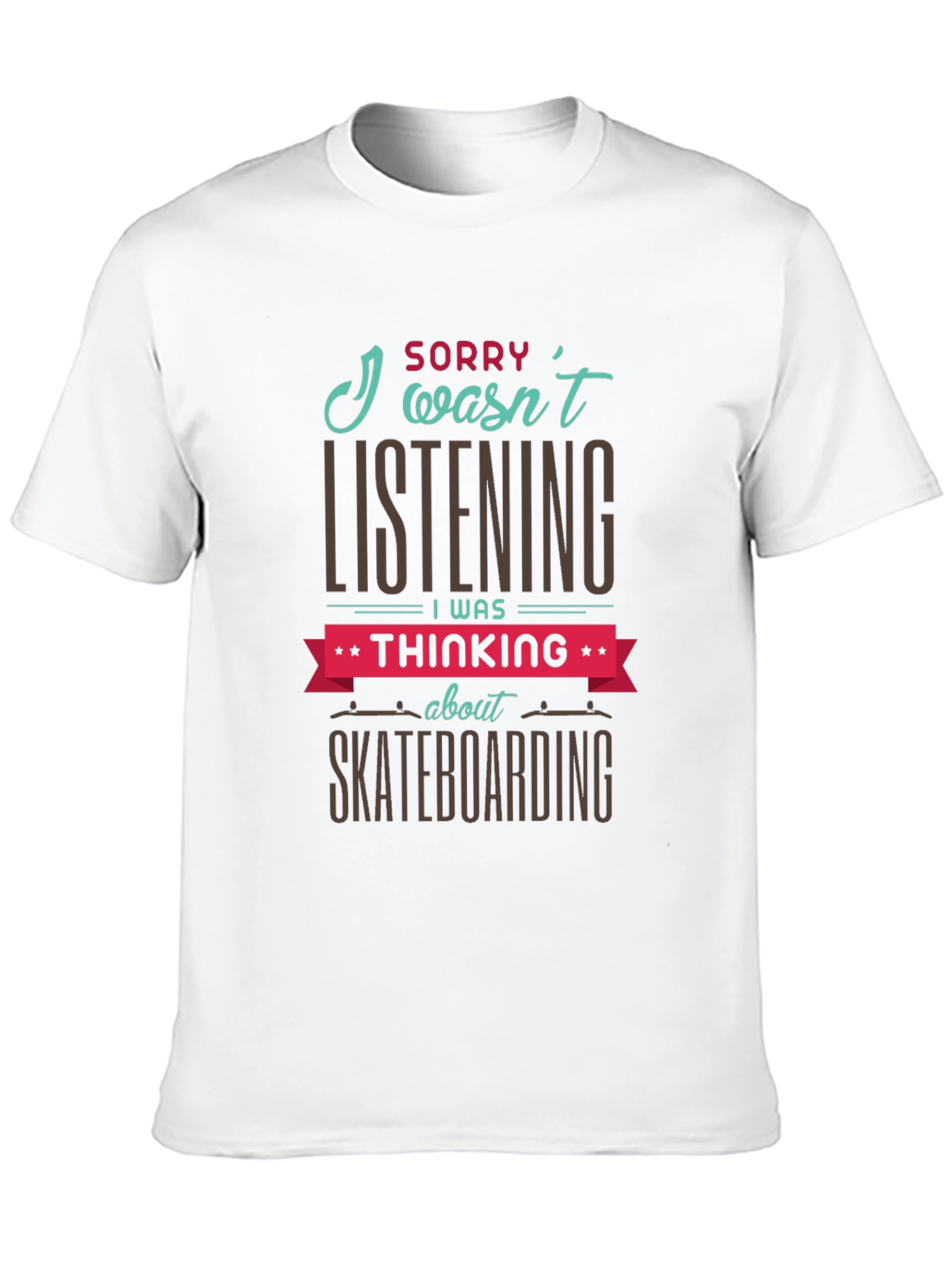 Skateboarding Thought T-Shirt - Black Graphic Tee