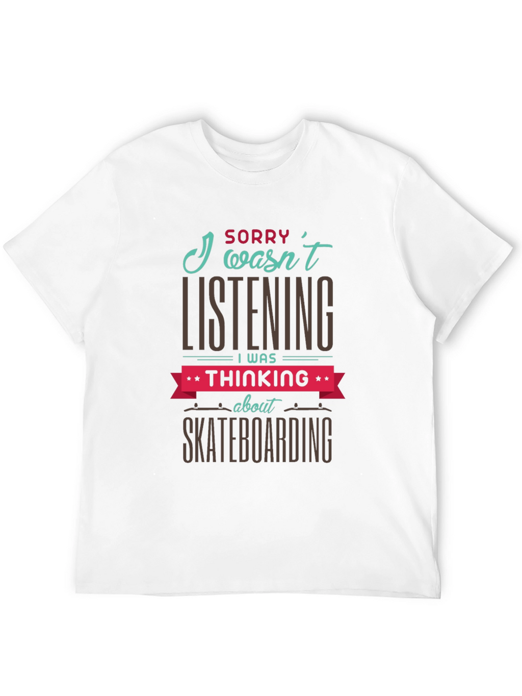 Skateboarding Thought T-Shirt - Black Graphic Tee