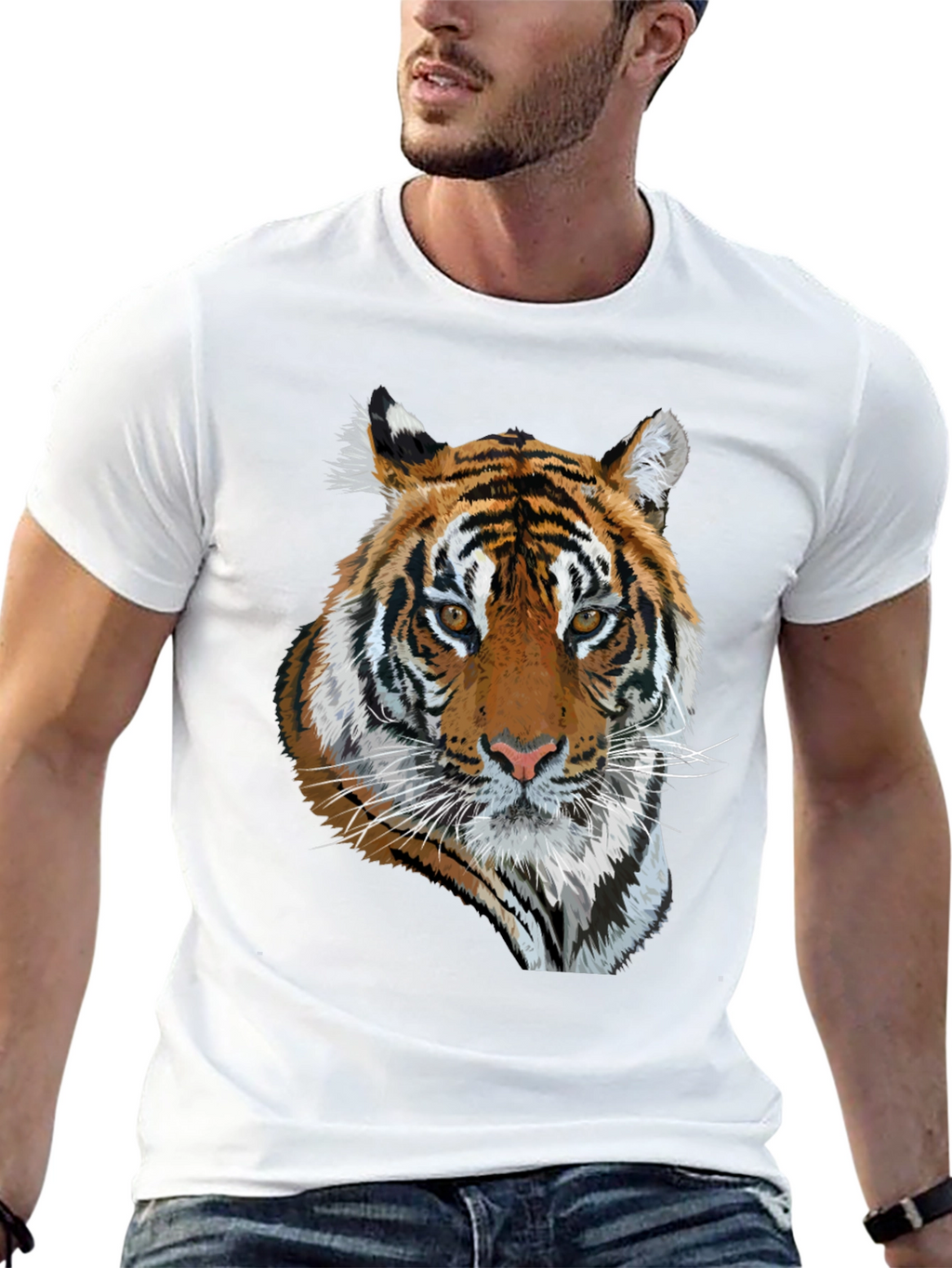 Tiger Graphic Black T-Shirt - Mens Fashion