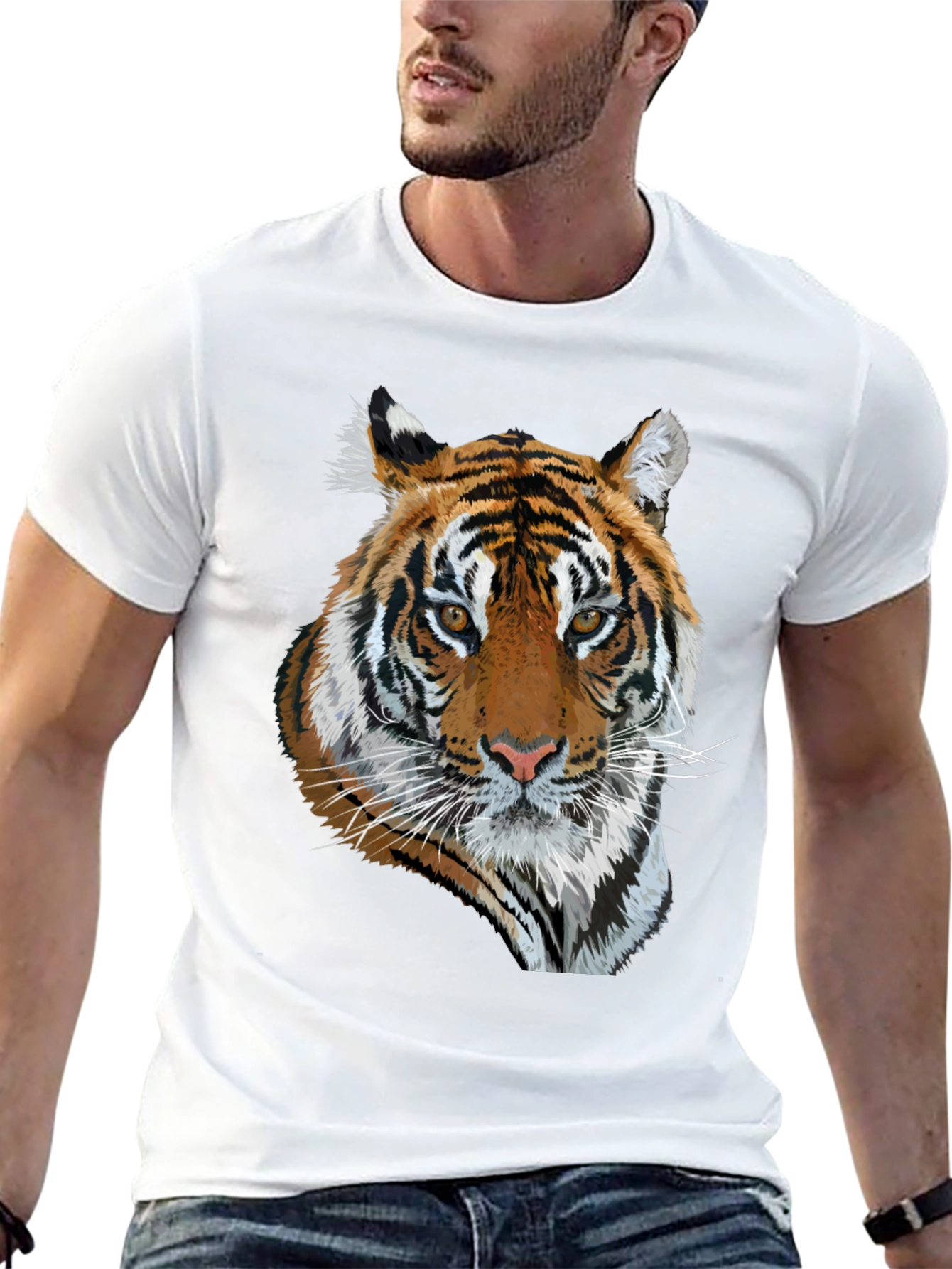 Tiger Graphic Black T-Shirt - Mens Fashion