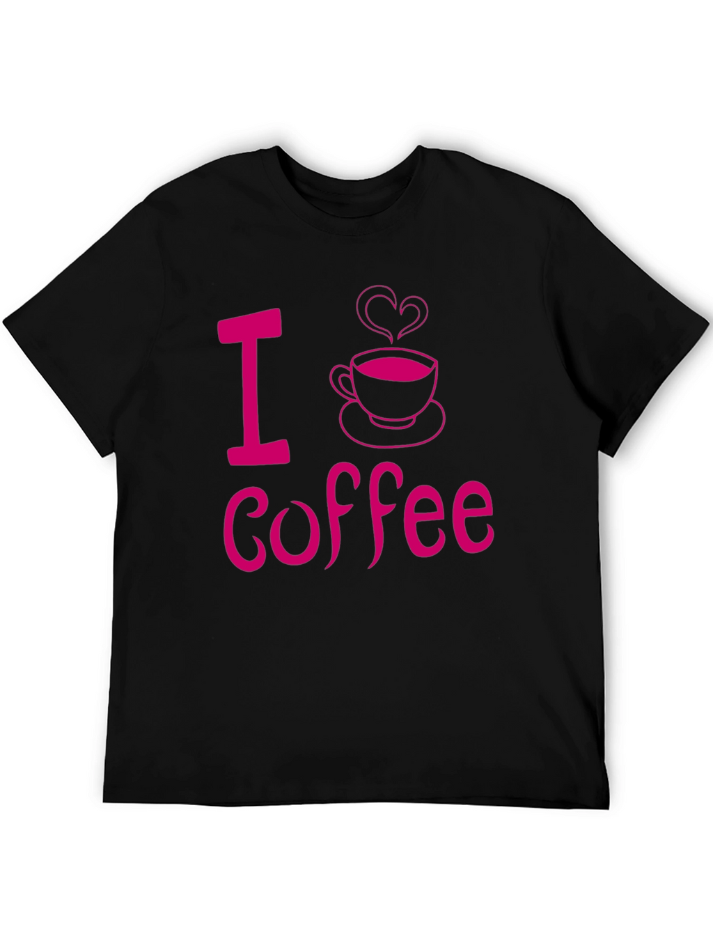I Love Coffee Graphic Tee - Black Casual Shirt