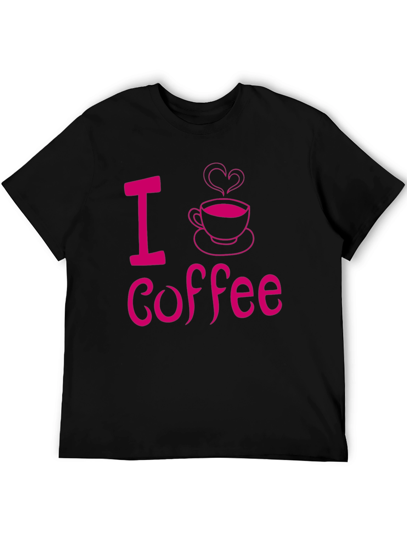 I Love Coffee Graphic Tee - Black Casual Shirt