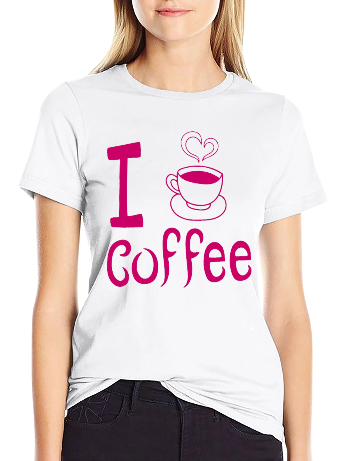 I Love Coffee Graphic Tee - Black Casual Shirt
