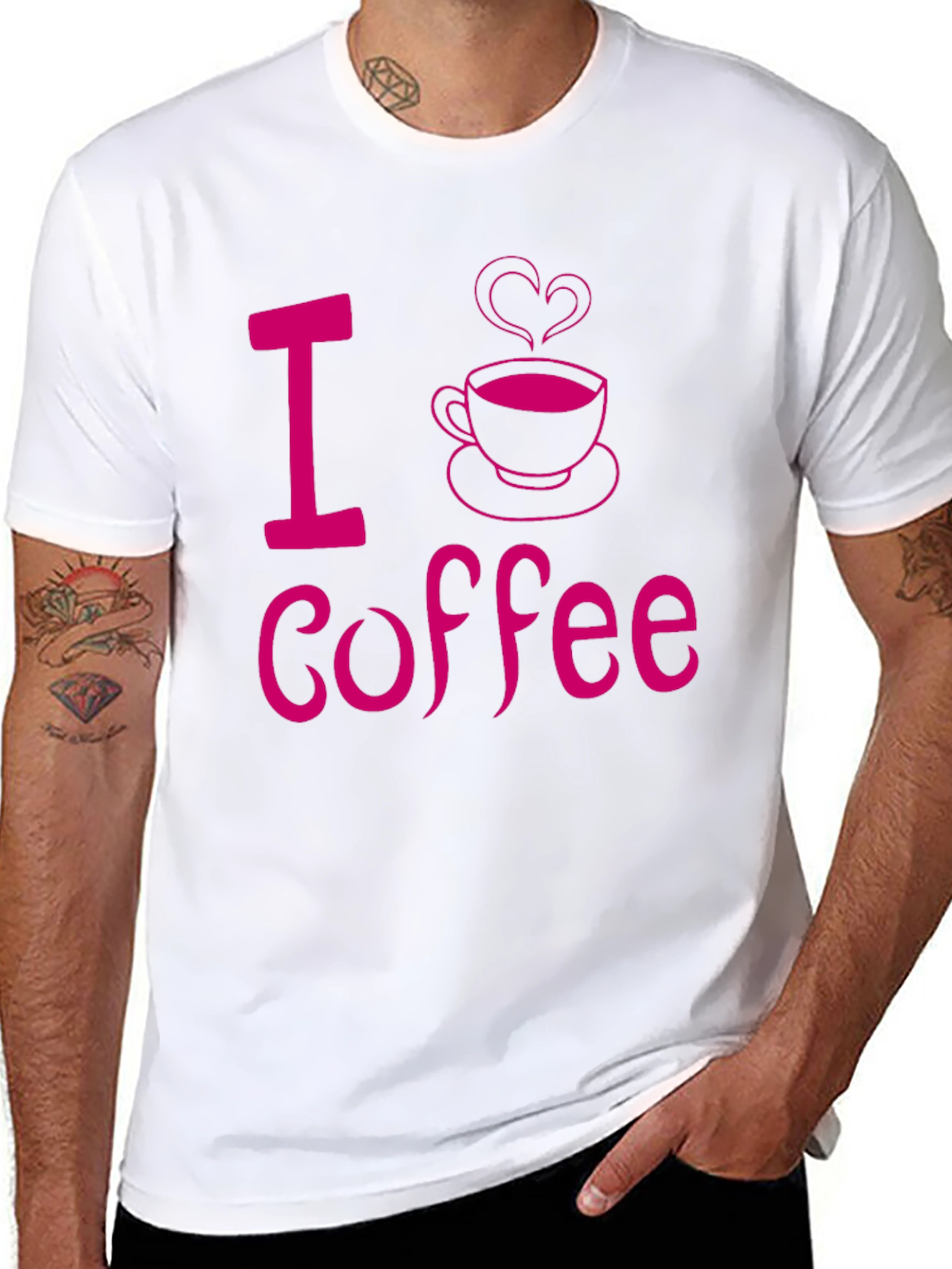 I Love Coffee Graphic Tee - Black Casual Shirt