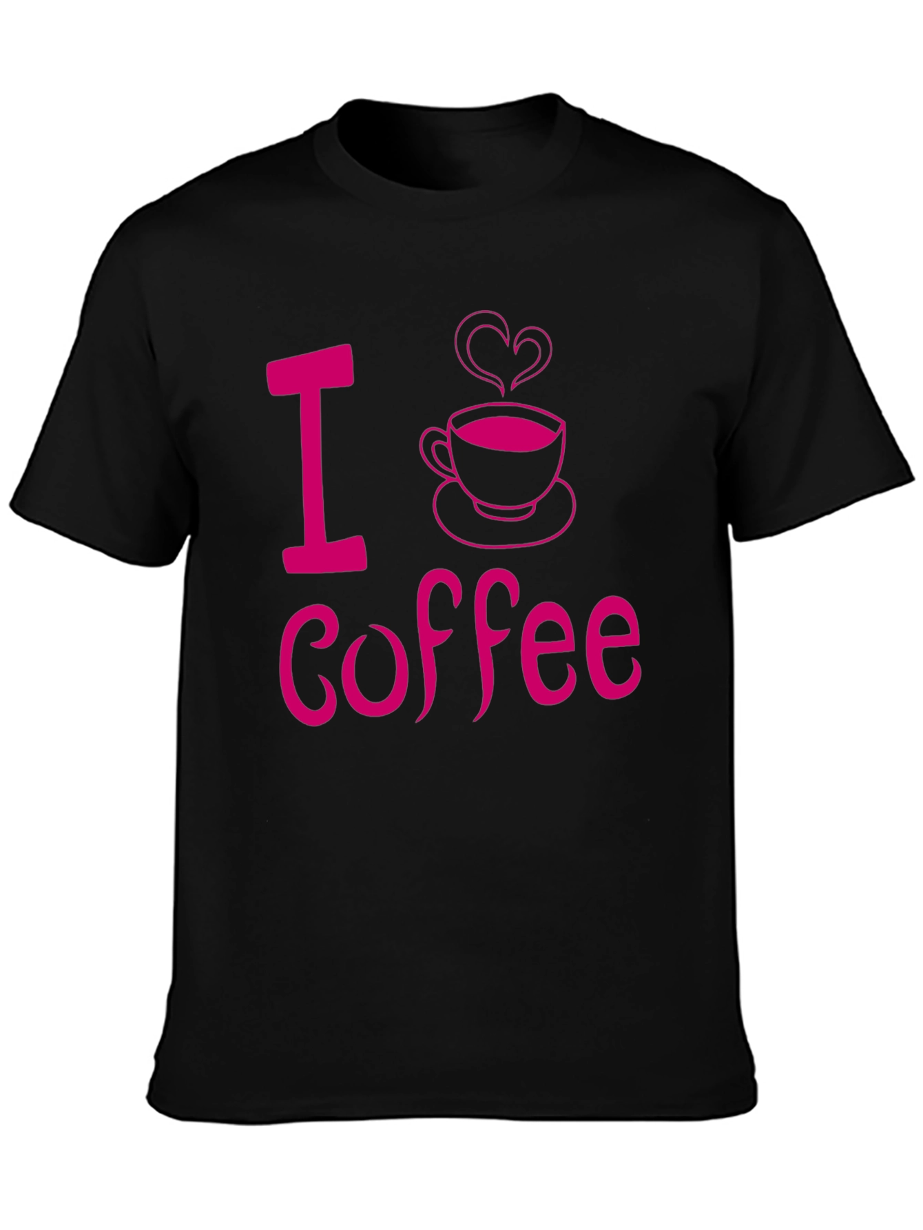 I Love Coffee Graphic Tee - Black Casual Shirt