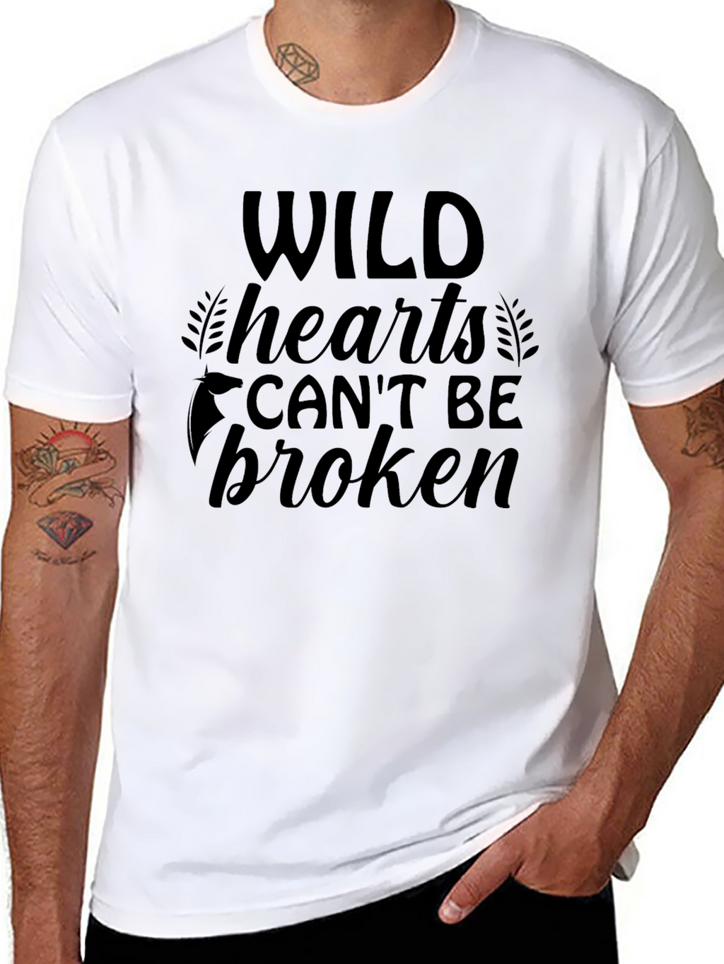 Wild Hearts Graphic Tee - Black
